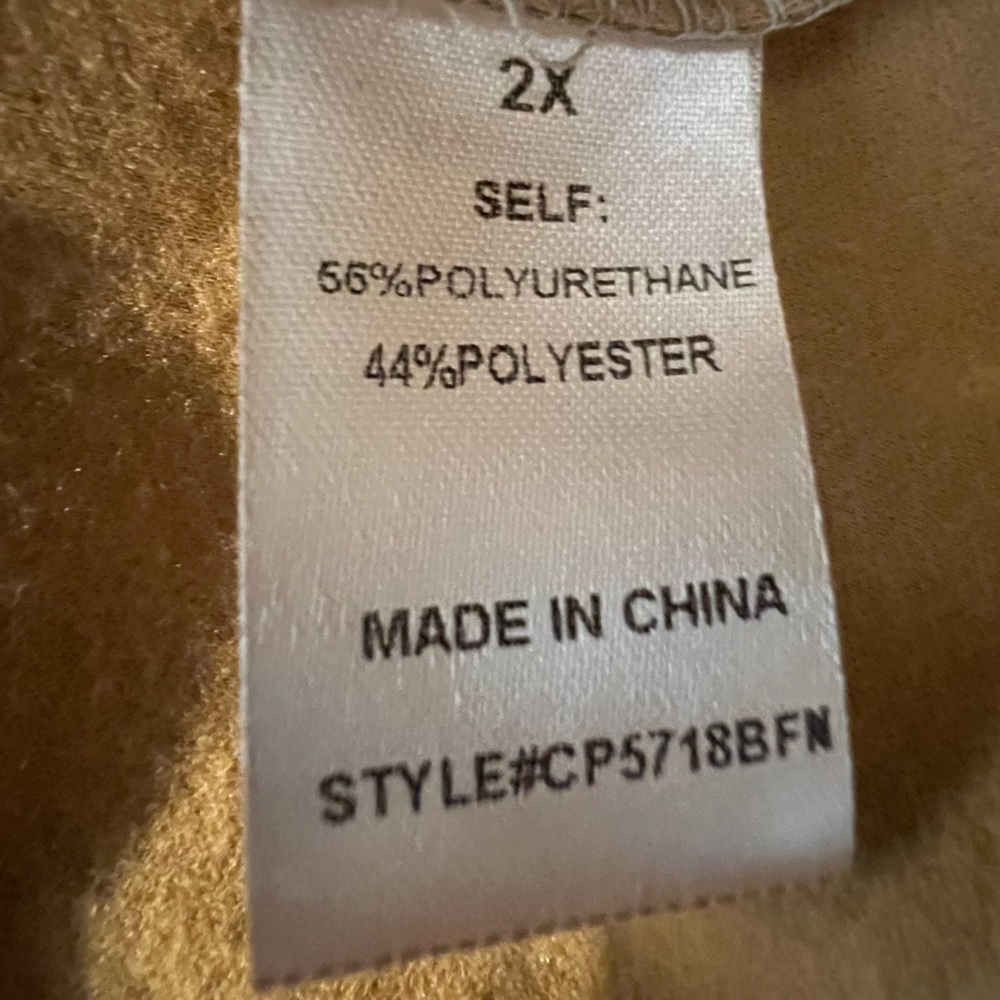 Fashion Nova Still Into Me Faux Leather Pants‎ Camel Combo. Size 2XL. - Picture 13 of 15